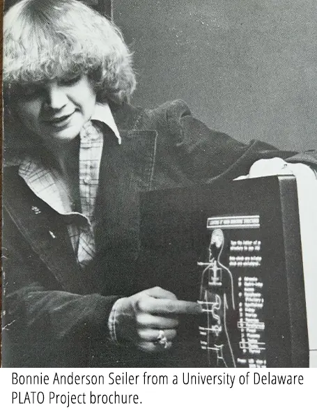 Bonnie Anderson Seiler from a University of Delaware PLATO Project brochure.